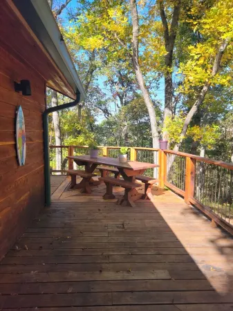 Custom craftsman cabin overlooking the Kings river.