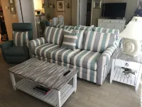 Two bedroom condo with deck overlooking the ocean. Private beach!