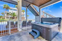 Luxury Beachfront Home with a Private, Hot Tub and Elevator
