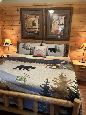 Located in Black Bear Falls Resort cozy cabin for two with new hot tub