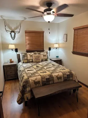 Cozy, quiet picturesque cabin in the pines & perfect escape to winter wonderland