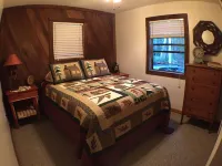 Enjoy the beautiful view of the mountains in your private hot tub!  Pet friendly