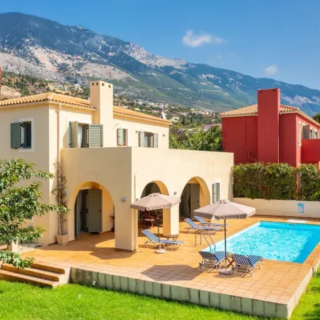 Villa Katerina Large Private Pool Walk to Beach Sea Views A C Wifi Car Not Required - 1021