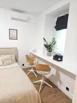 Apartment with a fire-place
