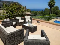 Exceptional Private Villa with Sea Views - large pool and designer paved gardens
