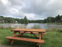 Spacious 5 BR/3 BA Pocono Chalet game room in the Hideout