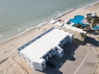Oceanfront ground level condo on a Private Beach in a lovely resort!