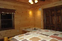 Secluded 3-bedroom cabin on 42 wooded acres with fishing pond, AC, WiFi