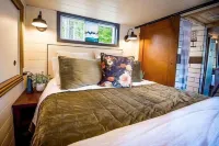 a riverfront retreat nestles on the Cowlitz River