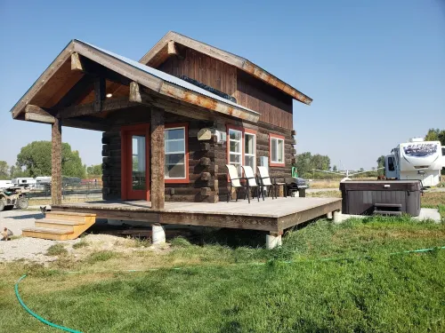 Rustic Country Cabin on horse property with Teton views