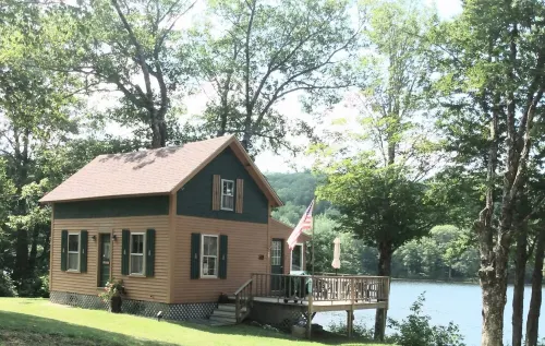 Toddy's camp on the pond