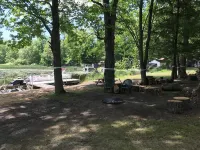 Large waterfront house on quiet canal of all-sport Eight Point Lake