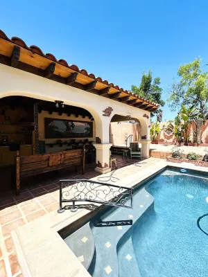 BIG ONE OF A KIND EUROPEAN SPANISH MEXICAN HACIENDA HOUSE W/ POOL ARTSY VINTAGE