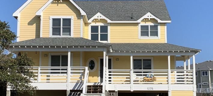 Water Music OBX:  Ocean views, easy beach access, private pool.  Pet friendly. Hotels in Corolla