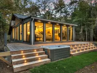 Lux Designer Private Waterfront Crooked River Sebago - Glass Walls - Huge Yard Hotels in Casco