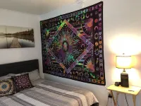 Modern-Bohemian quarters - King Bed-Washer/Dryer