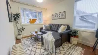 Downtown Studio apartment with queen sized bunk beds.