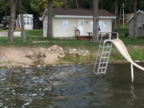 Lake Miltona, MN Weekly Rental Cabin is located right on the beach.