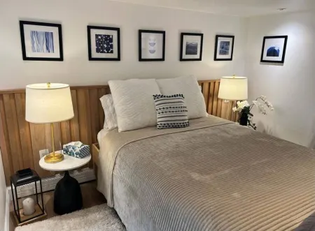 Southern New England Luxury with private patio, fireplace, spa like bathroom!