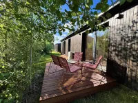 Lovely and modern house with private garden at lake Grimnitz