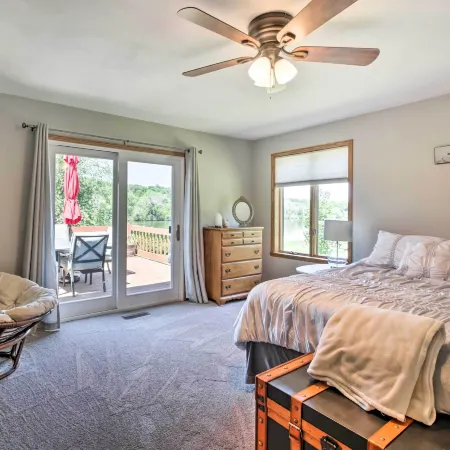Family Home w/ Deck, Yard, Dock on Rock River