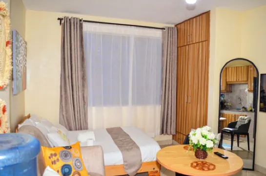 Spacious studio unit in Ruiru: peaceful & secure with free parking & fast wifi