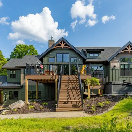 Private lakeside retreat with pool, hot tub, and sauna