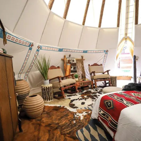 Cozy Oso Tipi a unique Glamping experience at El Mistico Ranch