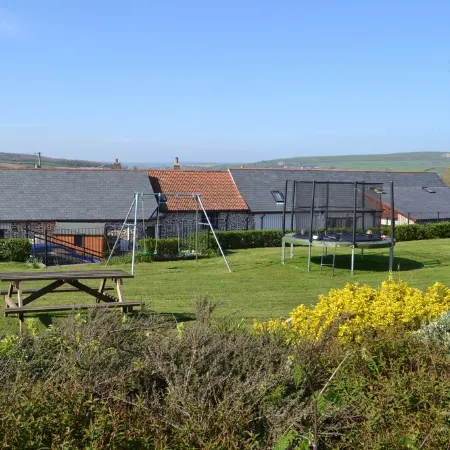 Converted barn with hot tub in north devon