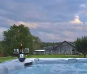 A-Frame Cottage with Creek, Barn, Game Room, Fire Pit, Hot Tub, Sleeps 10