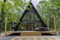 Modern Luxury A-Frame in Woods w/Hot Tub, Sauna, Arcade, Gas Fireplace, Games