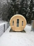 Modern mobile home with barrel sauna and whirlpool (WA104)