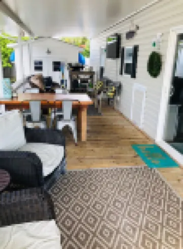 One block from Pompano Joes is our resort cottage with large patio for relaxing