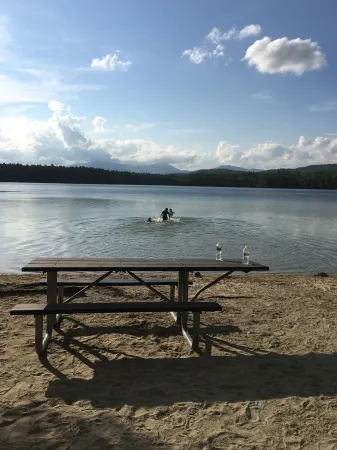 New Pine Cabin in the white mountains walk to white lake new Отели в г. Тамворт