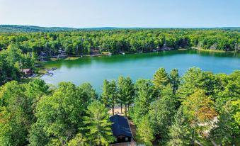 Deck and Fire Pit Beachfront Home in Gaylord!