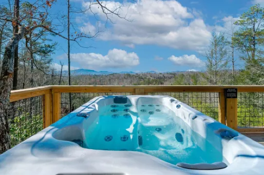 Romantic Treehouse with Hot Tub, Waterfall, Hiking, Swinging Bridge & Goats