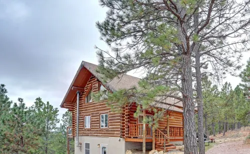 Custom Black hills log cabin w/ views, secluded, 12 miles to MT Rushmore! Hotels in East Custer