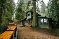 Three waterfalls, a river and Lodge.