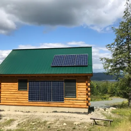 Isolated Log Cabin with Panoramic Views of Cherry Pond and White Mountains