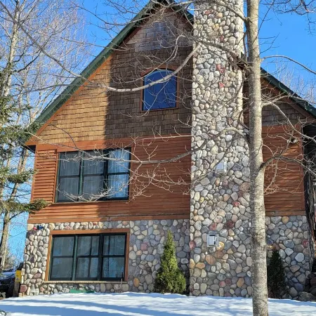 A family cabin inside the woods