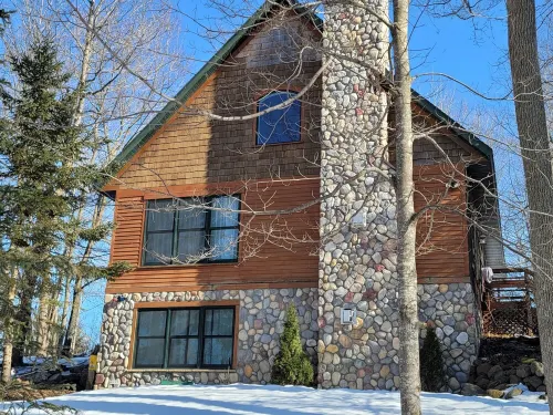 A family cabin inside the woods