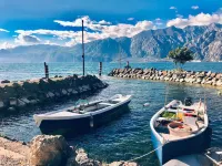 Holiday feeling Lake Garda Limone mountain / lake view