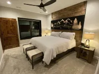 Modern/rustic chalet nestled in the woods at Paradise Ranch & Retreat