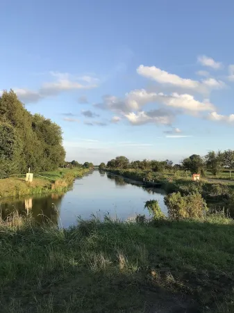 Gulfhof Studio "Norderney" with a fantastic view of the nature reserve