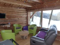 Unusual, secluded log cabin in the Vosges with luxury spa