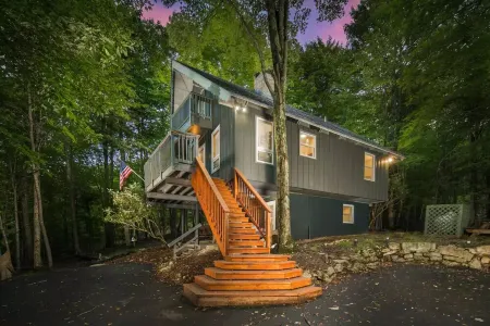 Cozy Cabin in Beech Mountain - Fireplace