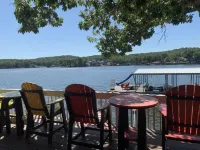 Large Lakefront Family Retreat on Quiet and Lively Cove