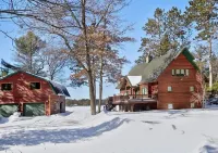 Sleeps 22! PRIVATE Secluded Beach Lake Home on Eagle River Chain of Lakes!