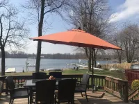 Indian Lakes Cabin with private beach and dock lake side