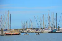 North Sea coast directly on the dike + natural beach